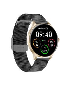  Smartwatch Garett Classy złoto-czarny stalowy