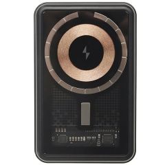 AWEI PowerBank P155K 10000mAh 15W Magnetic Wireless Fast Charge with stand Lightning/PD czarny/black