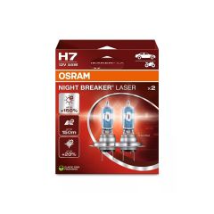 Żarówka halogenowa, OSRAM Night Breaker Laser H7, 12 V, 55 W, 2 szt
