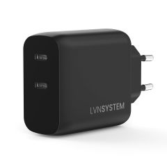 Ładowarka GaN 45W, LVN System, 2xUSB-C