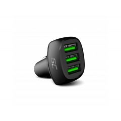 Ładowarka Samochodowa Green Cell 3xUSB z Szybkim Ładowaniem Quick Charge 3.0