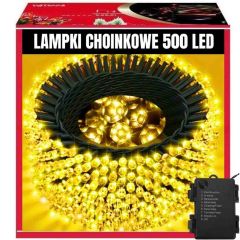 Lampki choinkowe 37m, 500 LED, białe ciepłe
