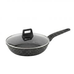 Extralink Home SF-1129-28CM, Patelnia teflonowa granitowa, 3.1L, 28 cm, czarna