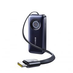 POWERBANK BASEUS ENERCORE CR11 20000MAH 67W ZE ZWIJANYM KABLEM USB-C - CZARNY