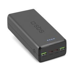 Power Bank SBS 30 000 mAh 2xUSB 2xUSB-C PD 20W czarny TTBB30000PD20K