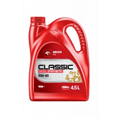 Olej silnikowy syntetyczny ORLEN OIL CLASSIC DIESEL SYNTHETIC 5W-40 4,5L