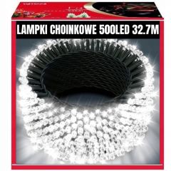 Lampki choinkowe świąteczne, 32,7m, 500 LED, Extralink, białe zimne