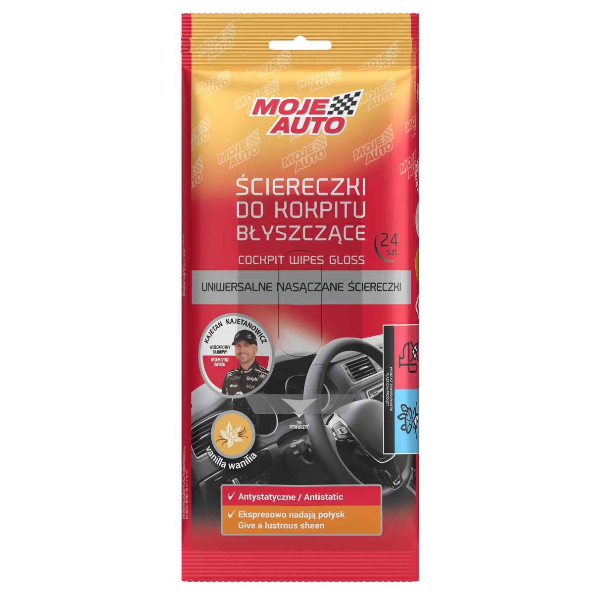 Ściereczki do Kokpitu Moje Auto Błyszczące - Wanilia - 24 szt.