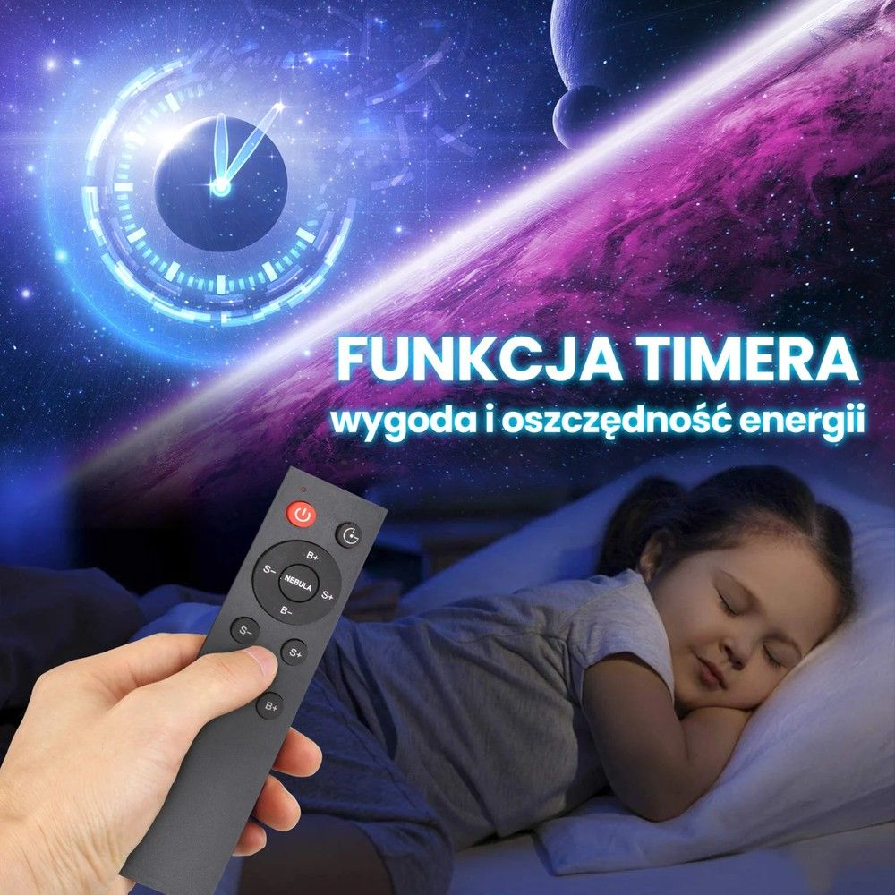 Lampka nocna astronauta, rzutnik, głośnik Bluetooth, Extralink Home, projektor gwiazd dla dzieci