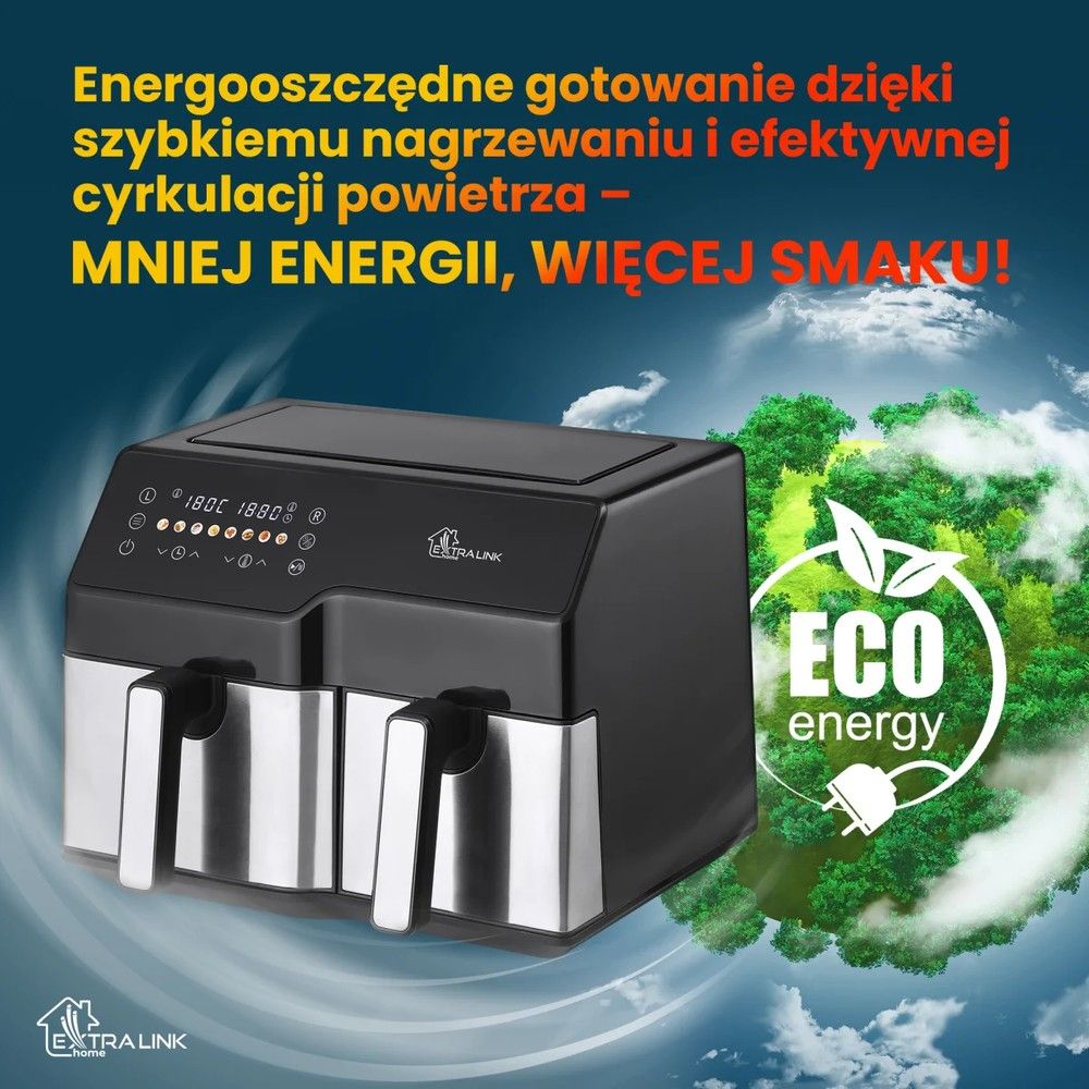 Frytkownica Extralink Home Air Fryer SJ-1000, 10L, EU, 2500W