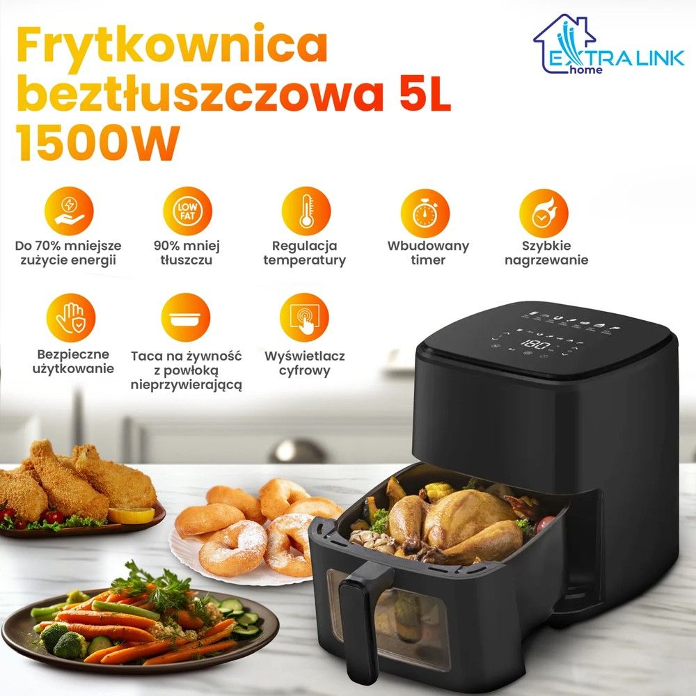 Frytkownica Extralink Home, SJ-500, 5L