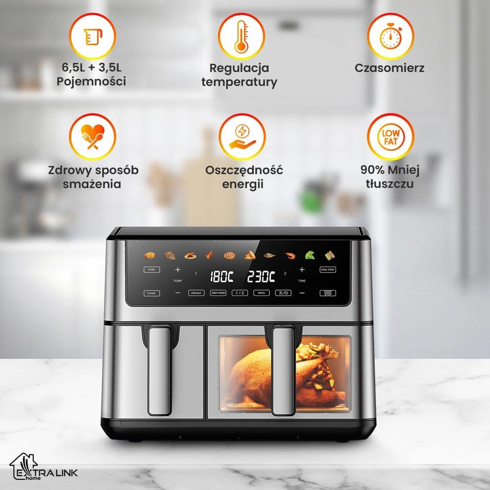Frytkownica Extralink Home Air Fryer SJ-1000 PRO, 10L, EU, 2500W