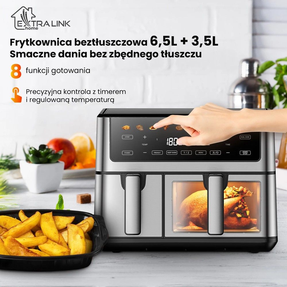 Frytkownica Extralink Home Air Fryer SJ-1000 PRO, 10L, EU, 2500W