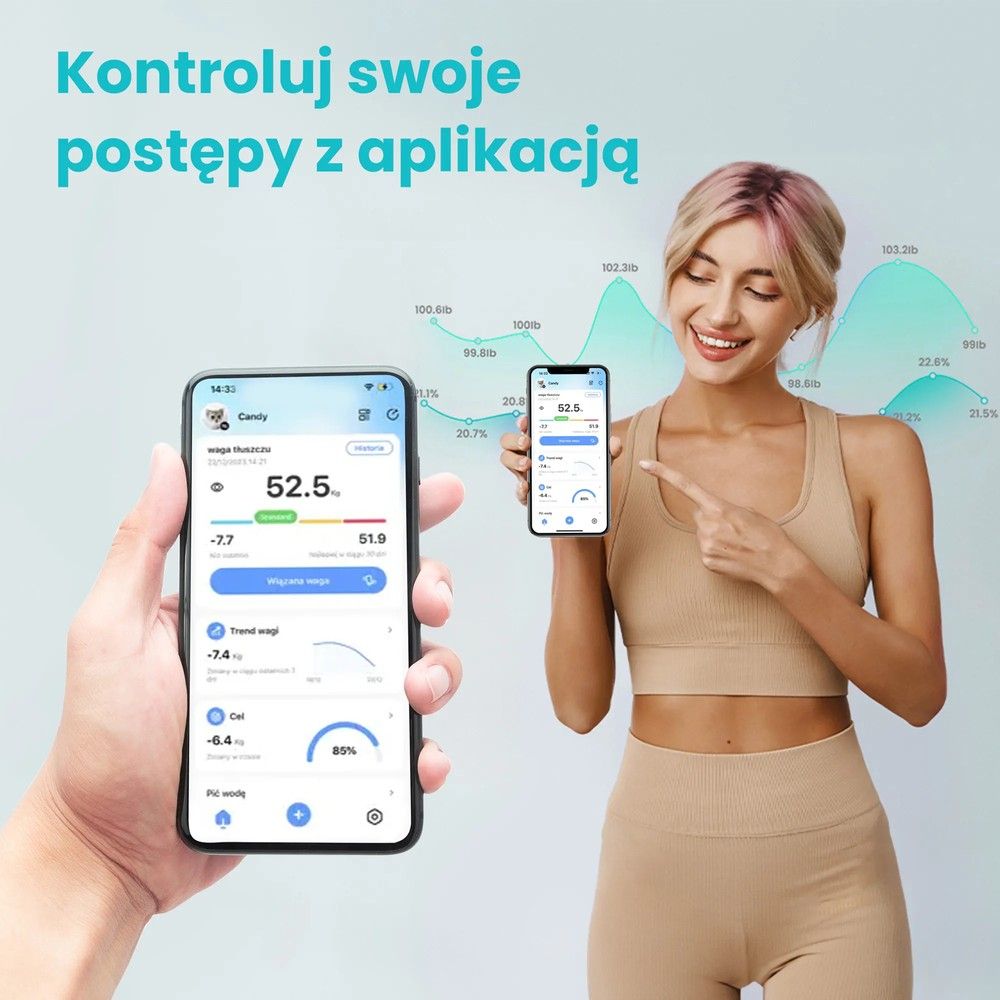 Inteligentna waga łazienkowa, Extralink Smart Life, plus