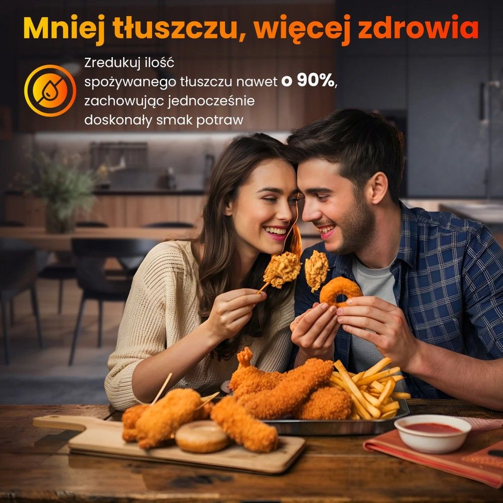 Frytkownica beztłuszczowa, Extralink Home Air Fryer 4.2L, EU