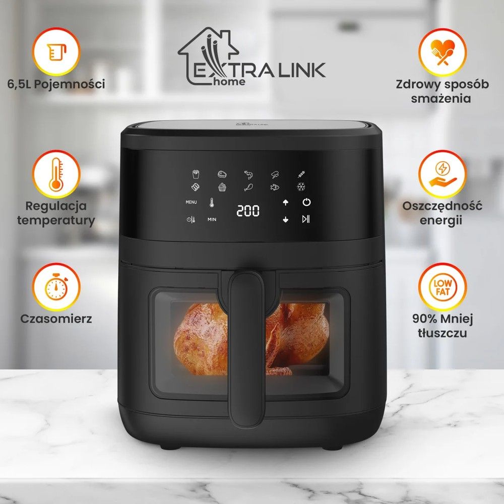 Extralink Home Air Fryer SJ-650B 6.5L EU | Frytkownica |