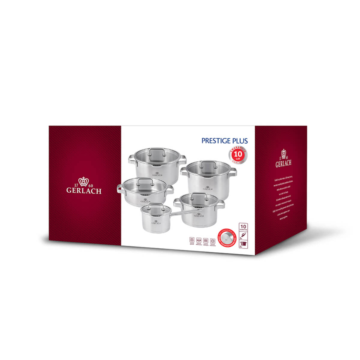 Komplet garnków 10el. Gerlach Prestige Plus