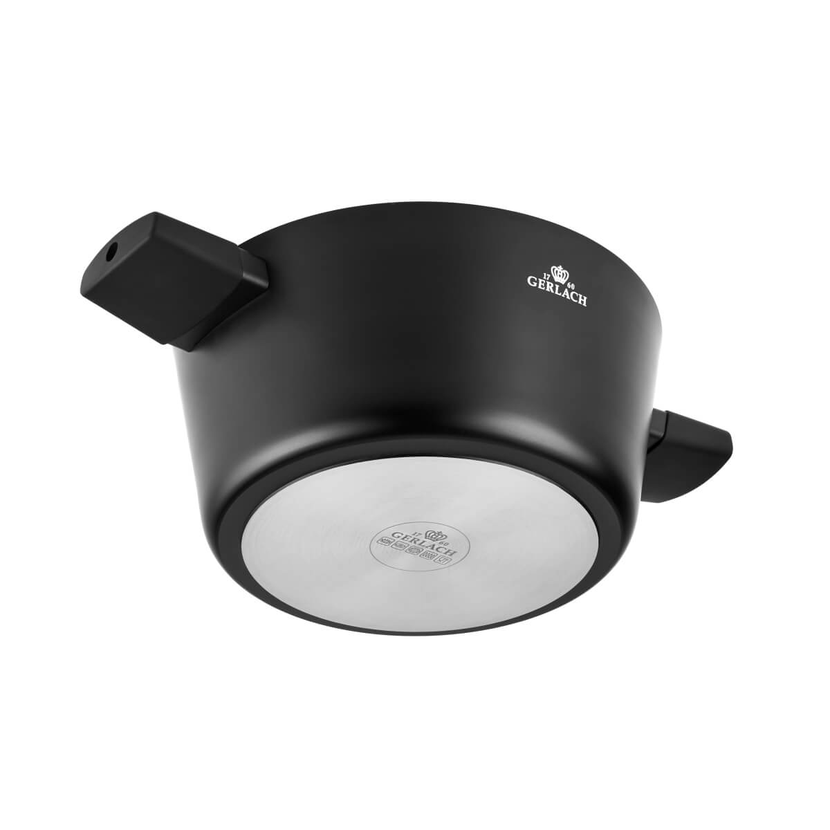 Garnek aluminiowy Gerlach Granitex 24cm Ilag Xera Dur 2 z pokrywką